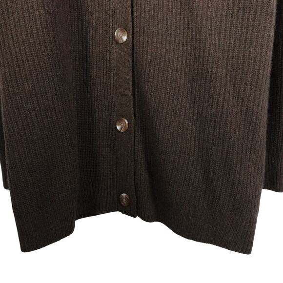 EUC Quince Brown Mongolian Cashmere Oversized Boyfriend Cardigan Sweater Medium - Picture 5 of 10